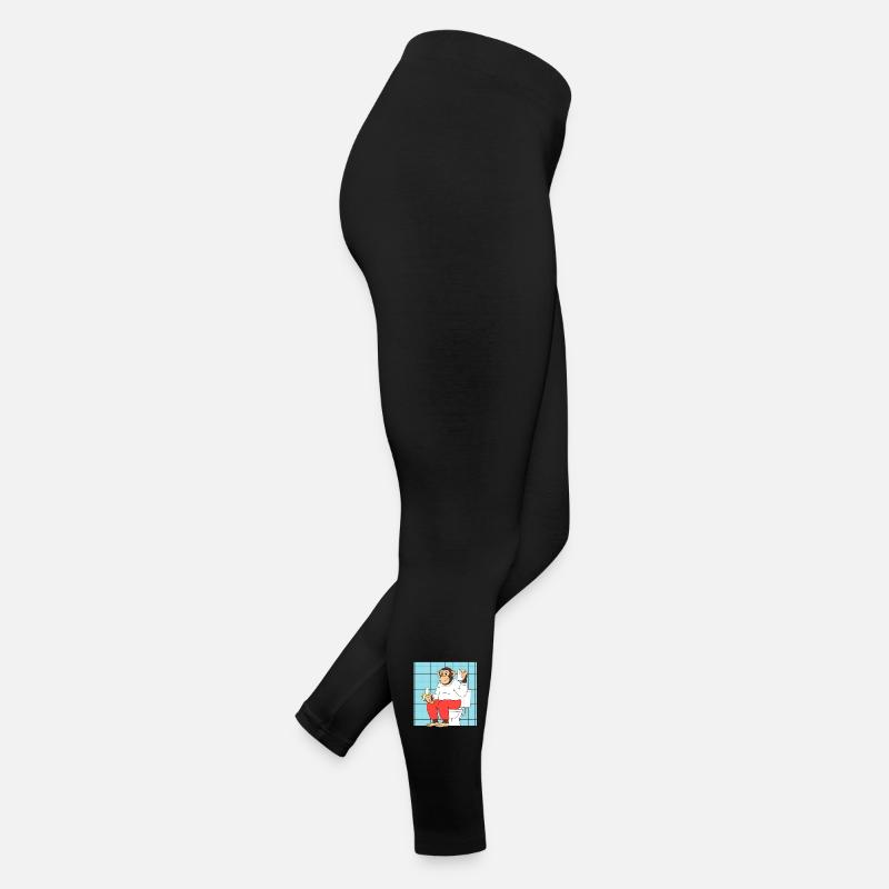 Affe auf Toilette mit Banane Frauen Jersey Leggings