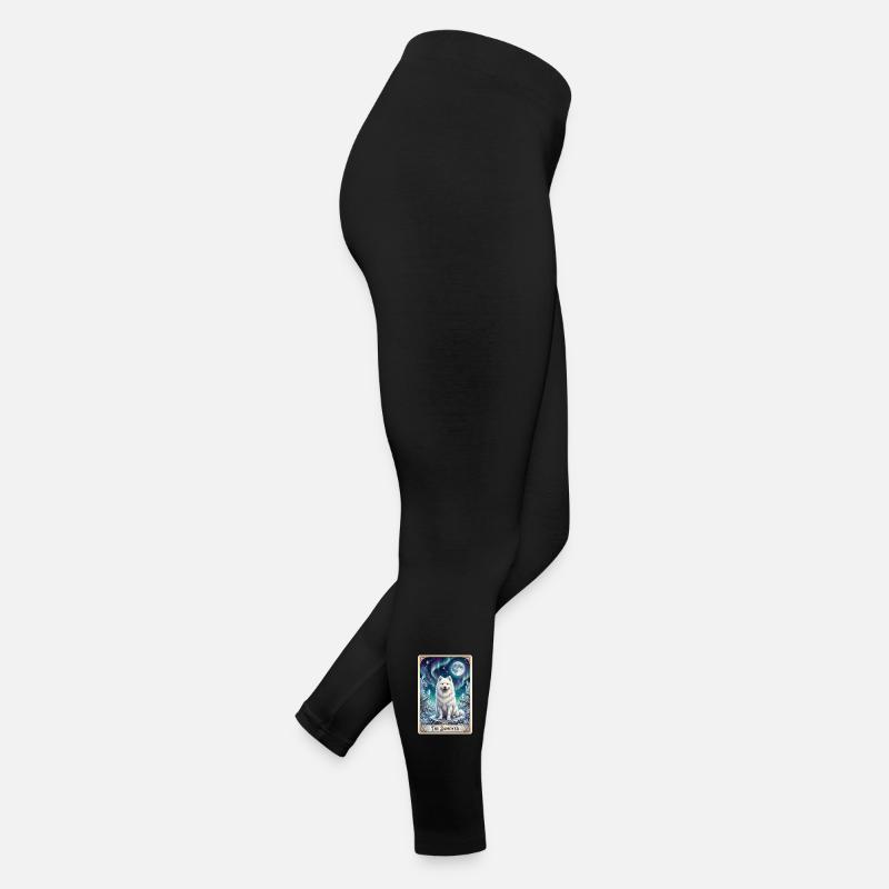 Samojede unter Nordlichtern Frauen Jersey Leggings