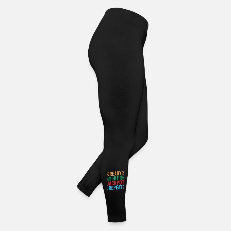 Gambling Fan Ready Hit Jackpot Repeat Casino Frauen Jersey Leggings