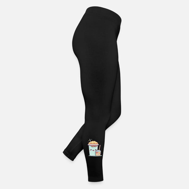 Boisson kawaïe avec des vermicelles Legging en jersey Femme