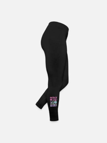 Mother In Law of The K-Pop Birthday Girl - Women’s Jersey Leggings - black - Right