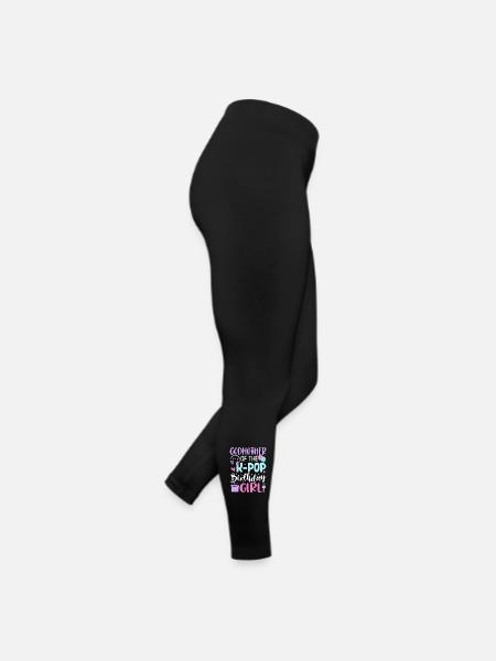 Godmother of The K-Pop Birthday Girl - Frauen Jersey Leggings - Schwarz - Rechts