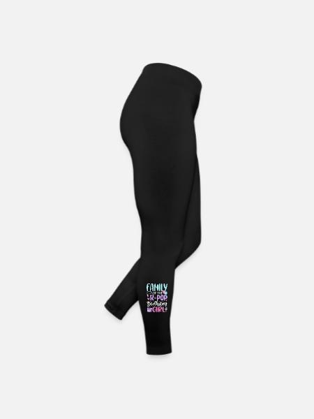Family of The K-Pop Birthday Girl - Frauen Jersey Leggings - Schwarz - Rechts