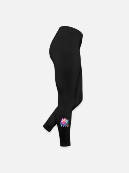 Explosion de la Couleur Rose de Cristal - Legging en jersey Femme - noir - Droite