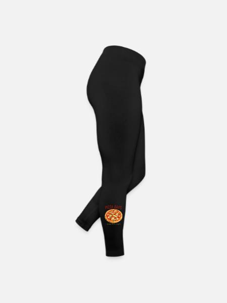 Pizza Days – Enjoy stone oven pizza - Women’s Jersey Leggings - black - Right