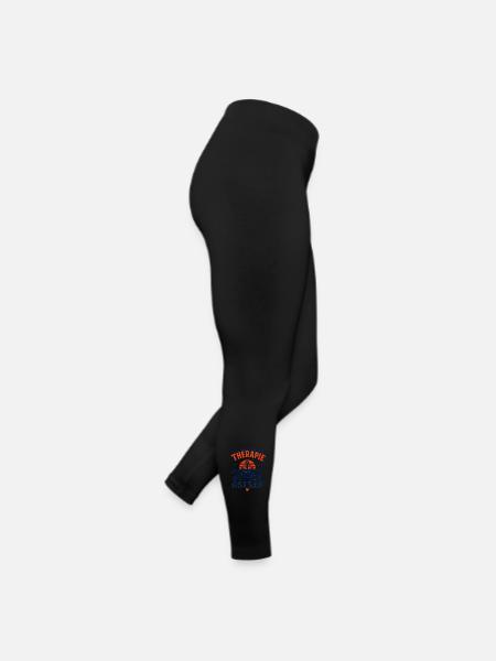 Ich brauche keine Therapie ich muss an die Ostsee - Frauen Jersey Leggings - Schwarz - Rechts