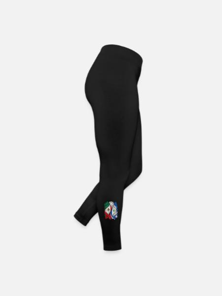 Fiers des drapeaux du Mexique et du Salvador - Legging en jersey Femme - noir - Droite