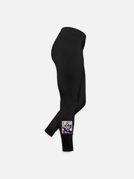 Gorilla - Frauen Jersey Leggings - Schwarz - Rechts
