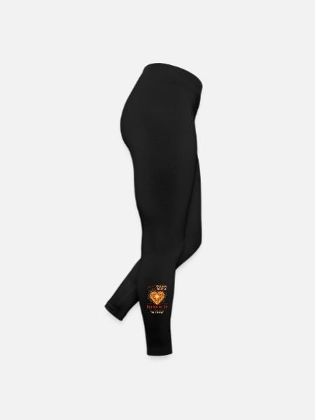 Petit-déjeuner brunch drôle Café Beurre de cacahuète - Legging en jersey Femme - noir - Droite
