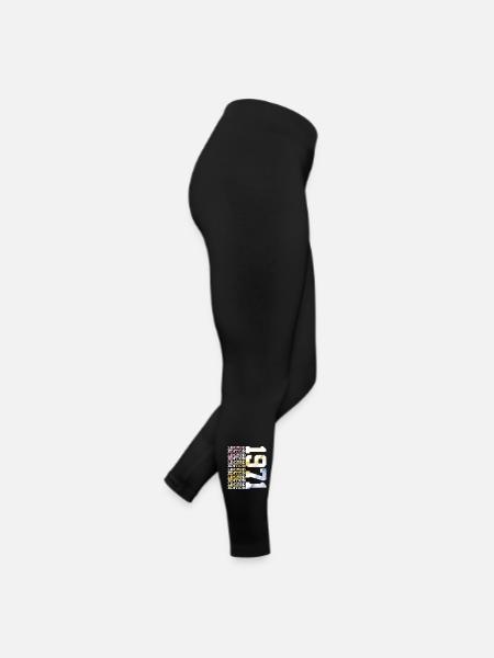 LIMITED EDITION 1971 - 55 YEARS - 55TH BIRTHDAY - Women’s Jersey Leggings - black - Right
