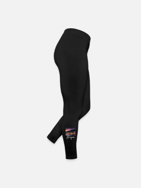 Soirée du port de Bergen - Legging en jersey Femme - noir - Droite