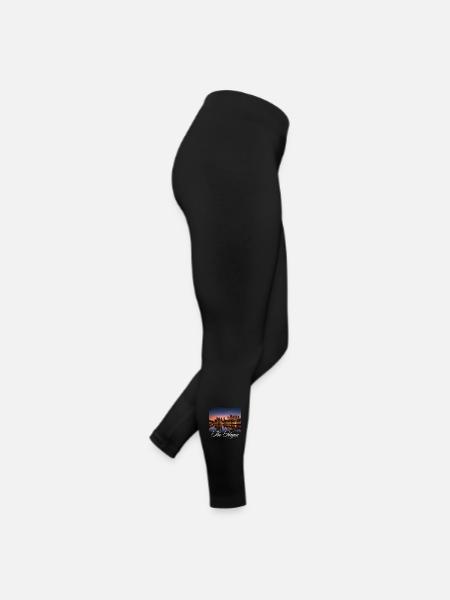The Hague Evening Light Skyline - Women’s Jersey Leggings - black - Right