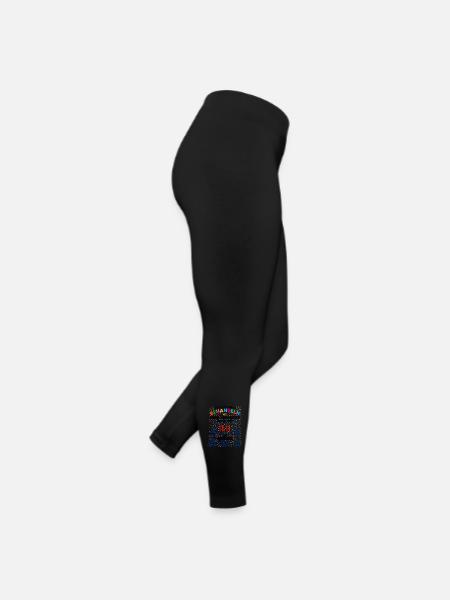 11.11. Schonend behandeln | Karneval Konfetti - Frauen Jersey Leggings - Schwarz - Rechts