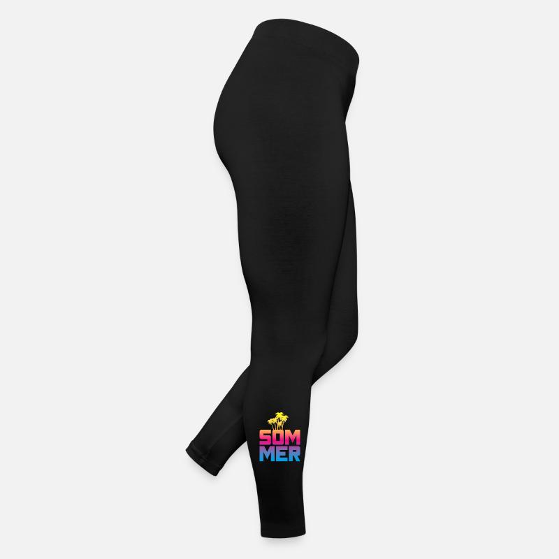 Summer Palm Trees Beach Beach Colorful Mallorca Women’s Jersey Leggings
