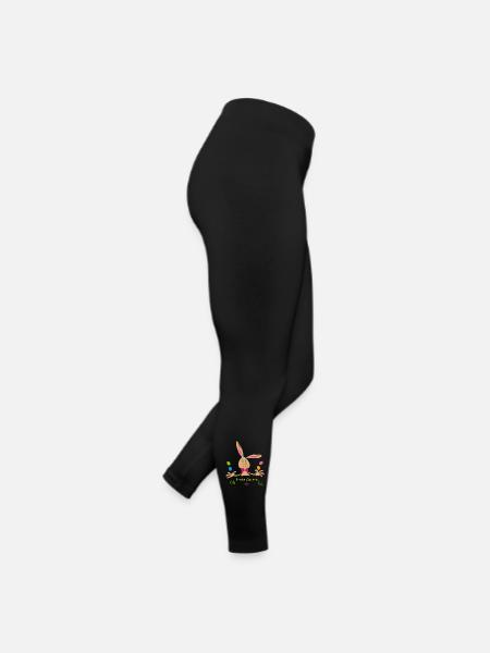 frohe Ostern - Frauen Jersey Leggings - Schwarz - Rechts