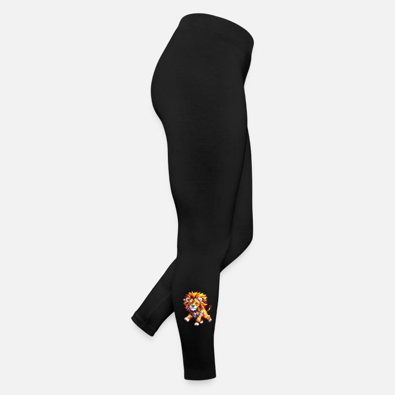 Geometrischer Löwe in Farbenpracht Frauen Jersey Leggings