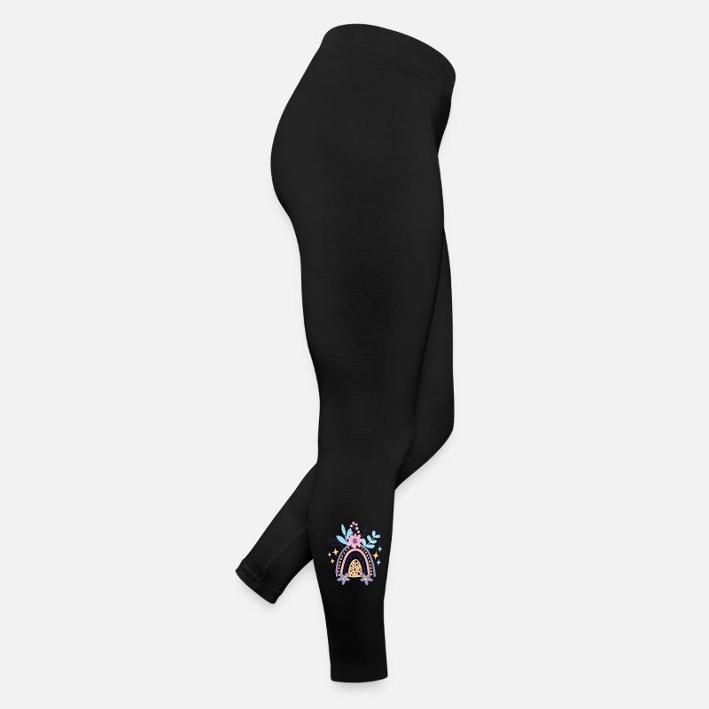 Pastel Rainbow Bloom Women’s Jersey Leggings