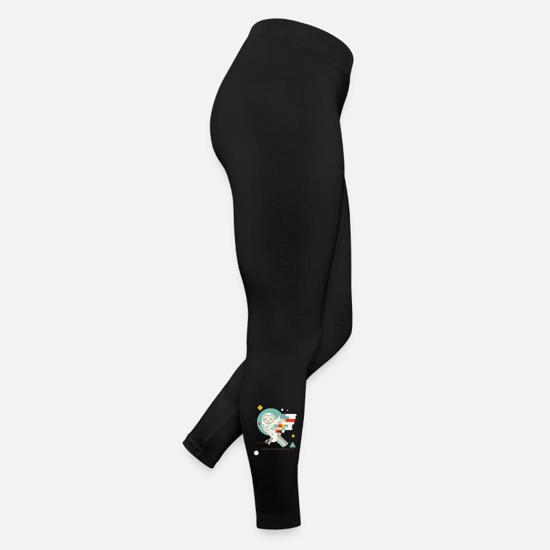 hibou géométrique - Illustration d’animal coloré moderne Legging en jersey Femme