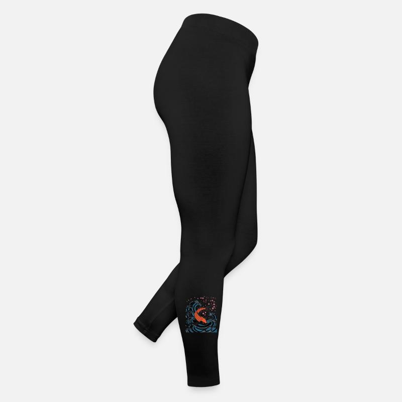 Sakura Wave Koi Japanische Kunst Frauen Jersey Leggings