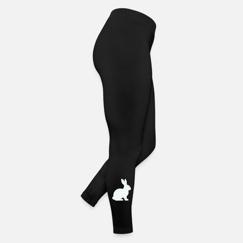 Hase Silhouette Minimal Frauen Jersey Leggings