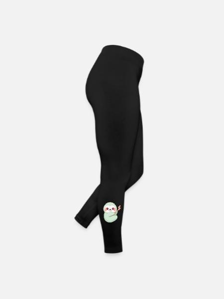 Immer Schön Entspannt - Frauen Jersey Leggings - Schwarz - Rechts