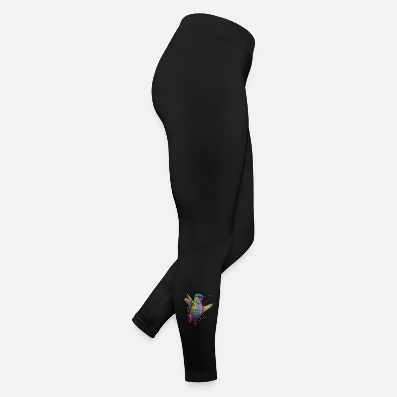 Farbexplosion Kolibri Kunstwerk Frauen Jersey Leggings