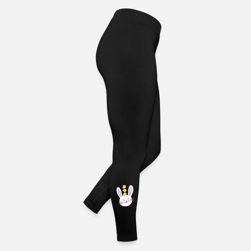 Easter Bunny and Three Cute Chicks Women’s Jersey Leggings
