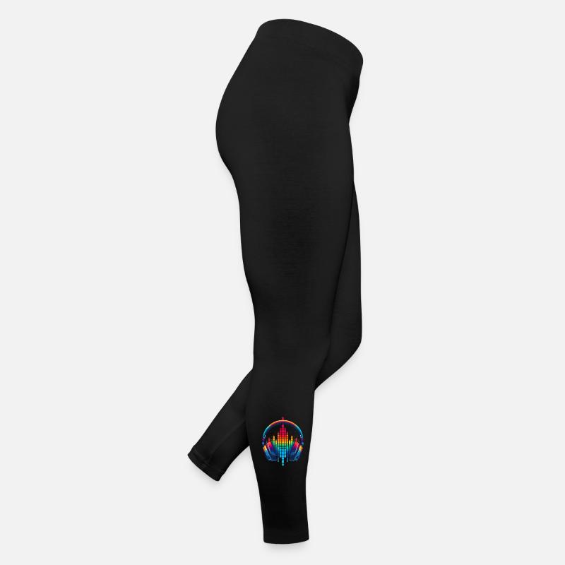 Lebendiger Klang Kopfhörer Regenbogen Frauen Jersey Leggings