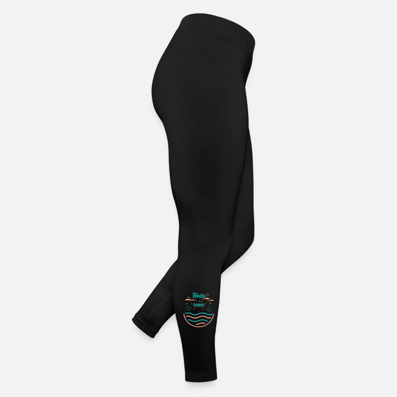 Conception de plage de palmiers d’été Legging en jersey Femme