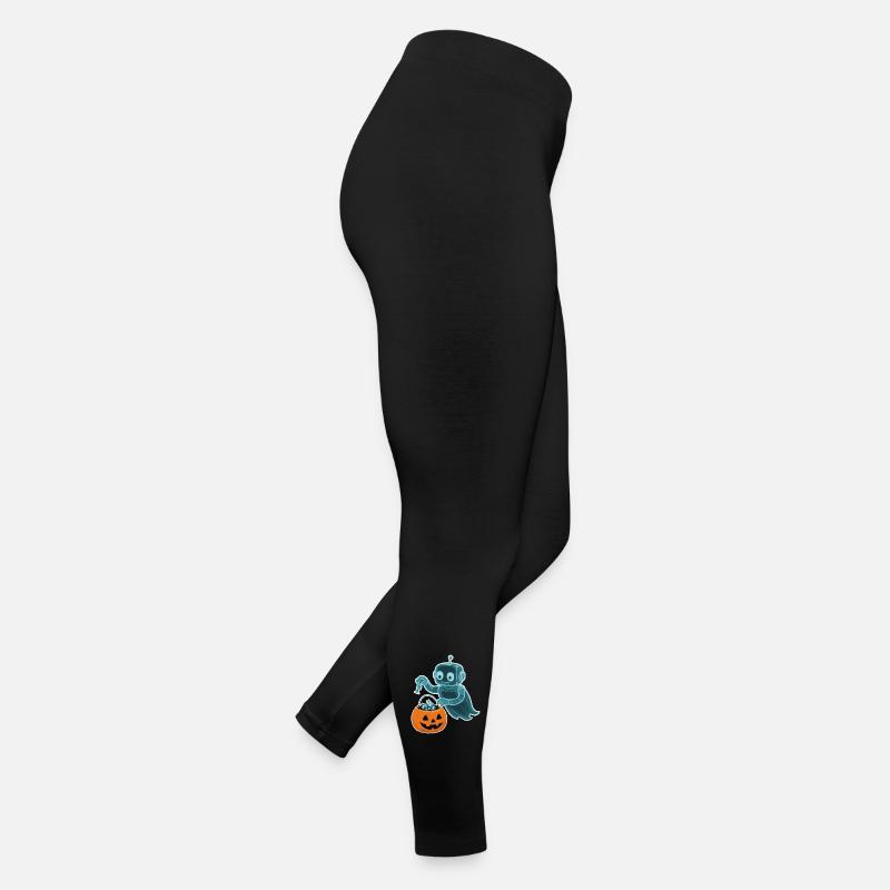 Minibot effrayant avec panier de citrouilles Legging en jersey Femme