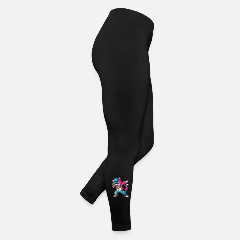 Dab Katze Streetstyle Humor Statement Frauen Jersey Leggings