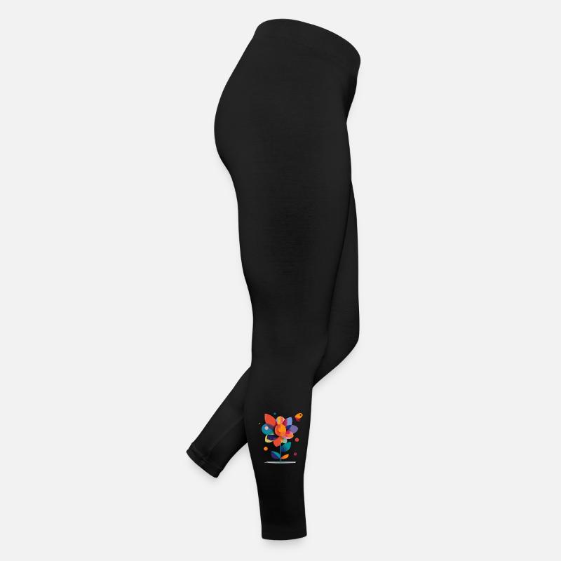 fleur colorée Legging en jersey Femme