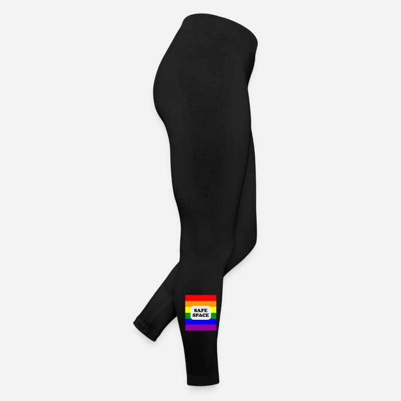 Drapeau arc-en-ciel pour les espaces sécurisés LGBT Legging en jersey Femme
