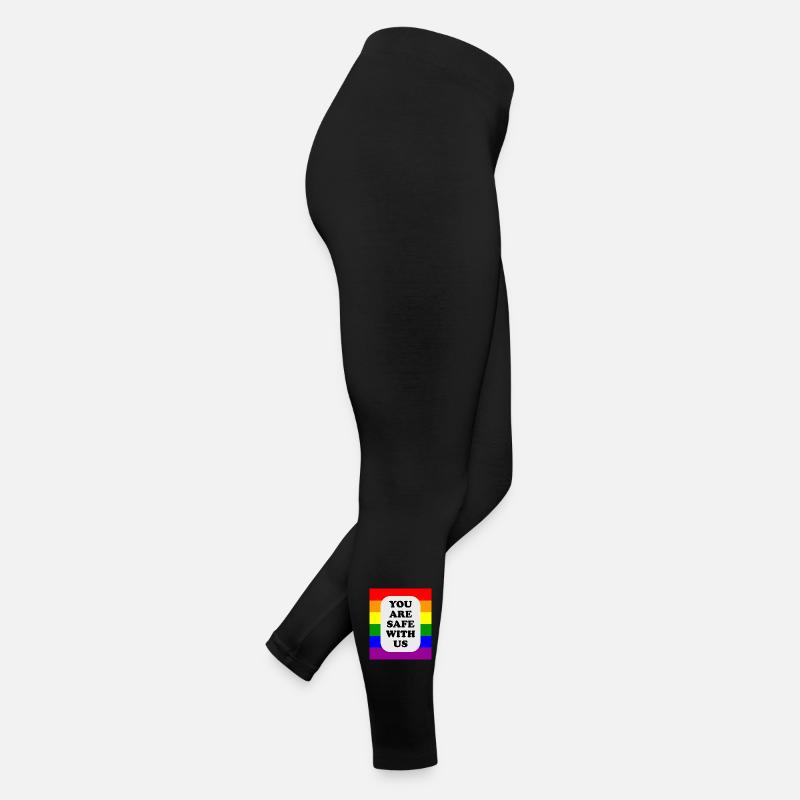 Drapeau arc-en-ciel pour les espaces sécurisés LGBT Legging en jersey Femme