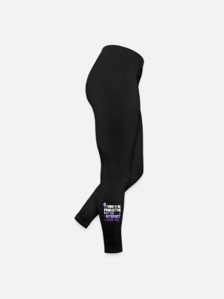 I Tried to Be Productive - Frauen Jersey Leggings - Schwarz - Rechts