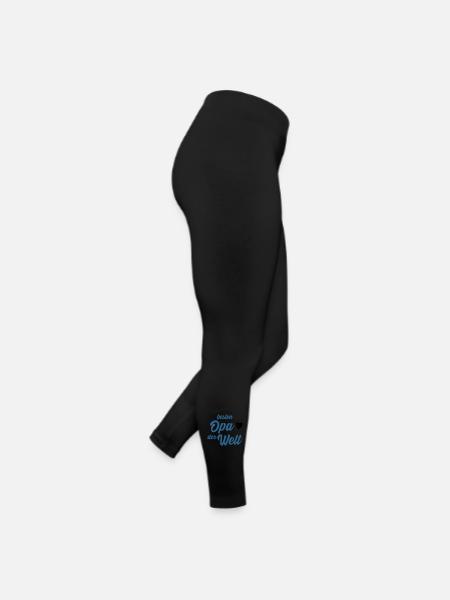 Wir haben den besten Opa der Welt - Frauen Jersey Leggings - Schwarz - Rechts