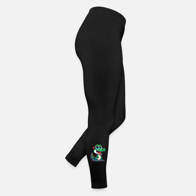 Alligator Crocodile Legging en jersey Femme