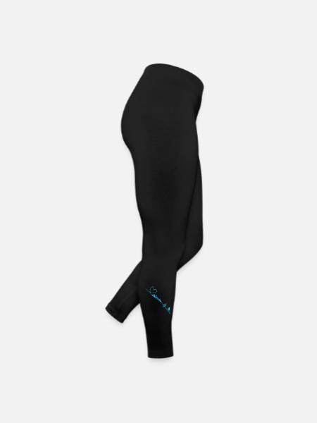 Skifahrer - Frauen Jersey Leggings - Schwarz - Rechts