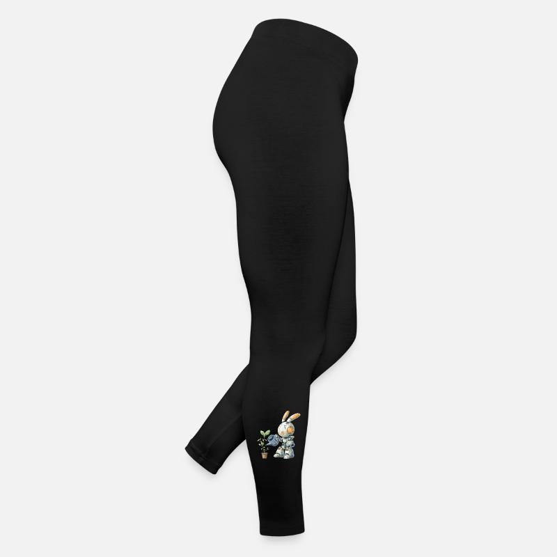 Robot rabbit watering plant Women’s Jersey Leggings