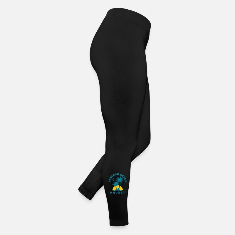 Coucher de soleil de palmier de Freedom Beach Phuket Legging en jersey Femme