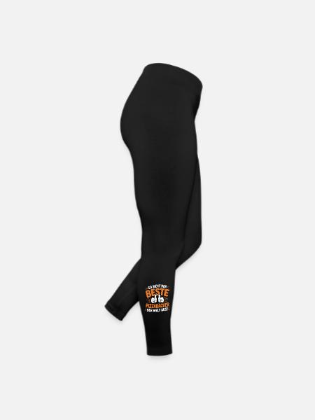 Pizzabäcker Geschenkidee - Frauen Jersey Leggings - Schwarz - Rechts