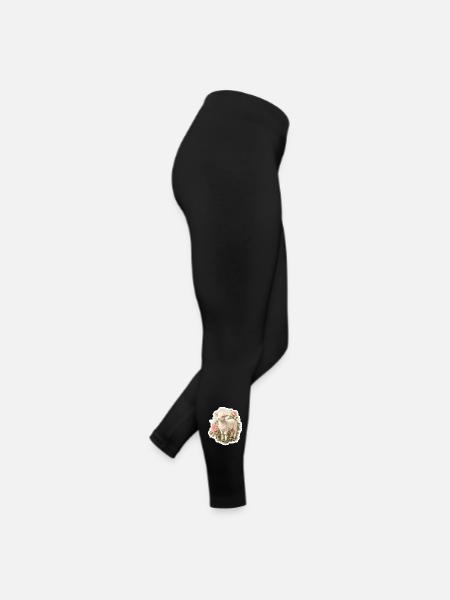 Lamm - Frauen Jersey Leggings - Schwarz - Rechts