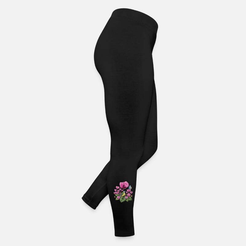 Great and violet floral pink floral pattern Women’s Jersey Leggings