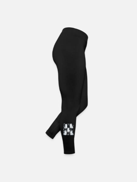 Kätzchennatur - Frauen Jersey Leggings - Schwarz - Rechts