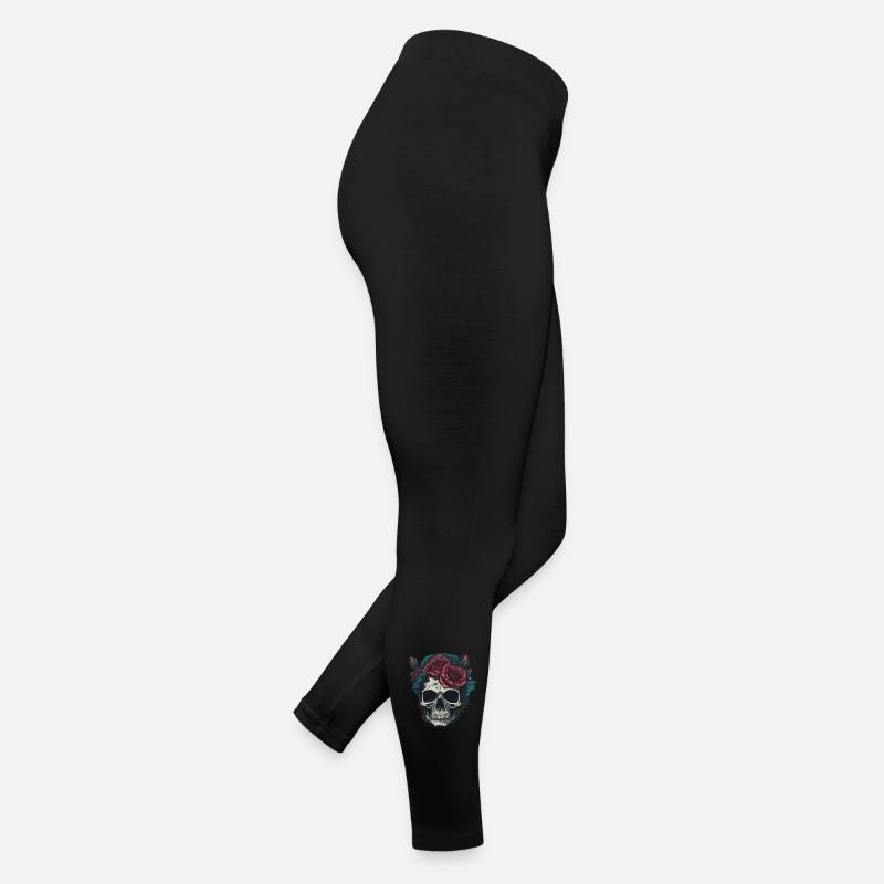 Skull with roses Women’s Jersey Leggings