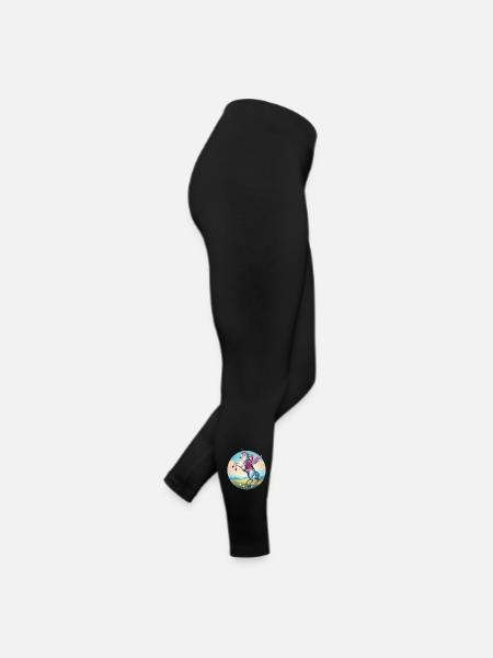 Magical Unicorn Rider Illustration - Women’s Jersey Leggings - black - Right