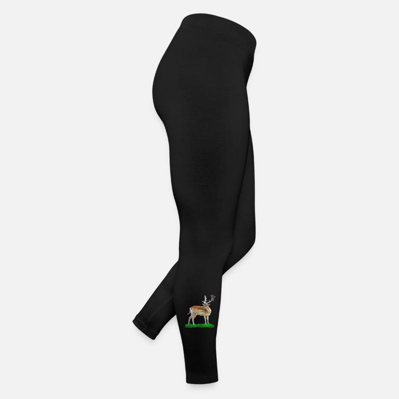 Waldhirsch Aquarellstil Frauen Jersey Leggings
