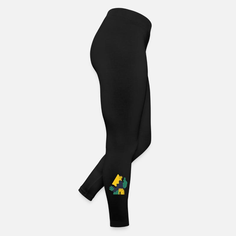 Abstract Desert Landscape - Women’s Jersey Leggings - black