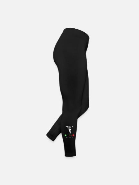 Le biathlon m’appelle et je dois y aller - Legging en jersey Femme - noir - Droite