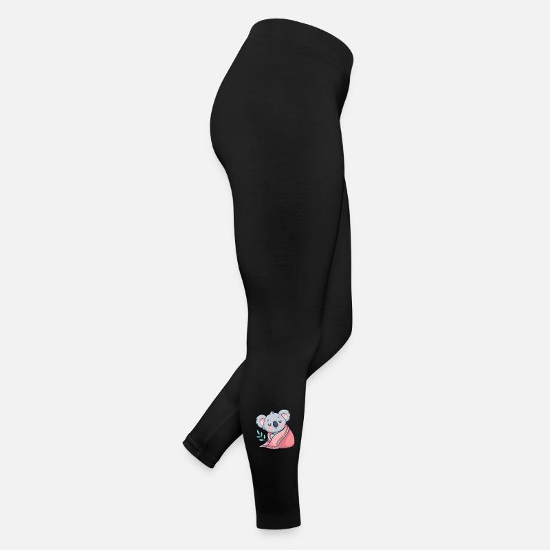 Koala mit rosa Karomuster Frauen Jersey Leggings
